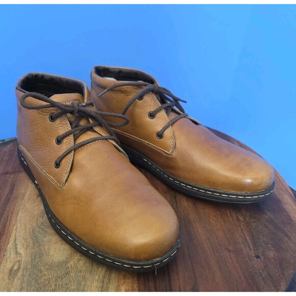 Hush Puppies Vice Victory Chukka Caramel Brown Leather Boot Men's 12M - Picture 2 of 12